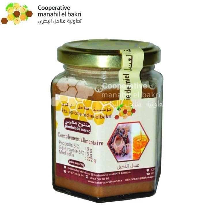 [BKR-227] Complément alimentaire ( Gelée Royale, Propolis et  Miel Atlas) 250 g